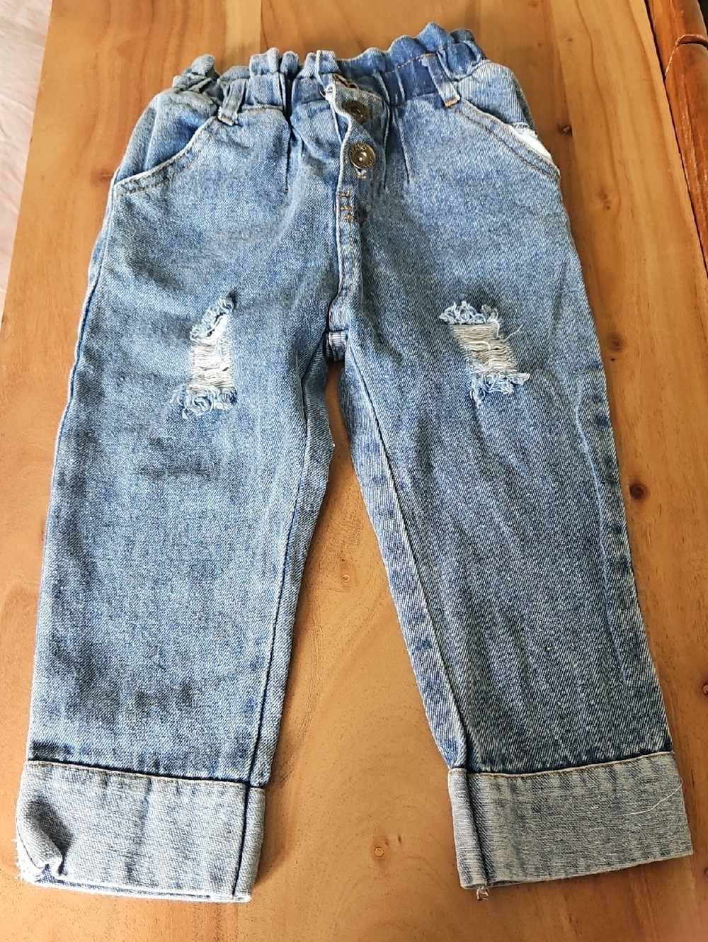 👖 3 For $16 - Kids Light Blue Distressed Denim Jeans 3T